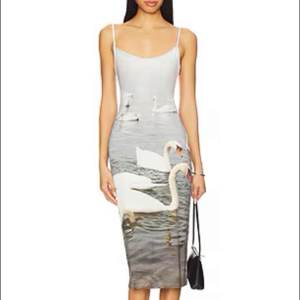 Tyler Mcgillavry Swan Stretch Dress Sz Small NWT